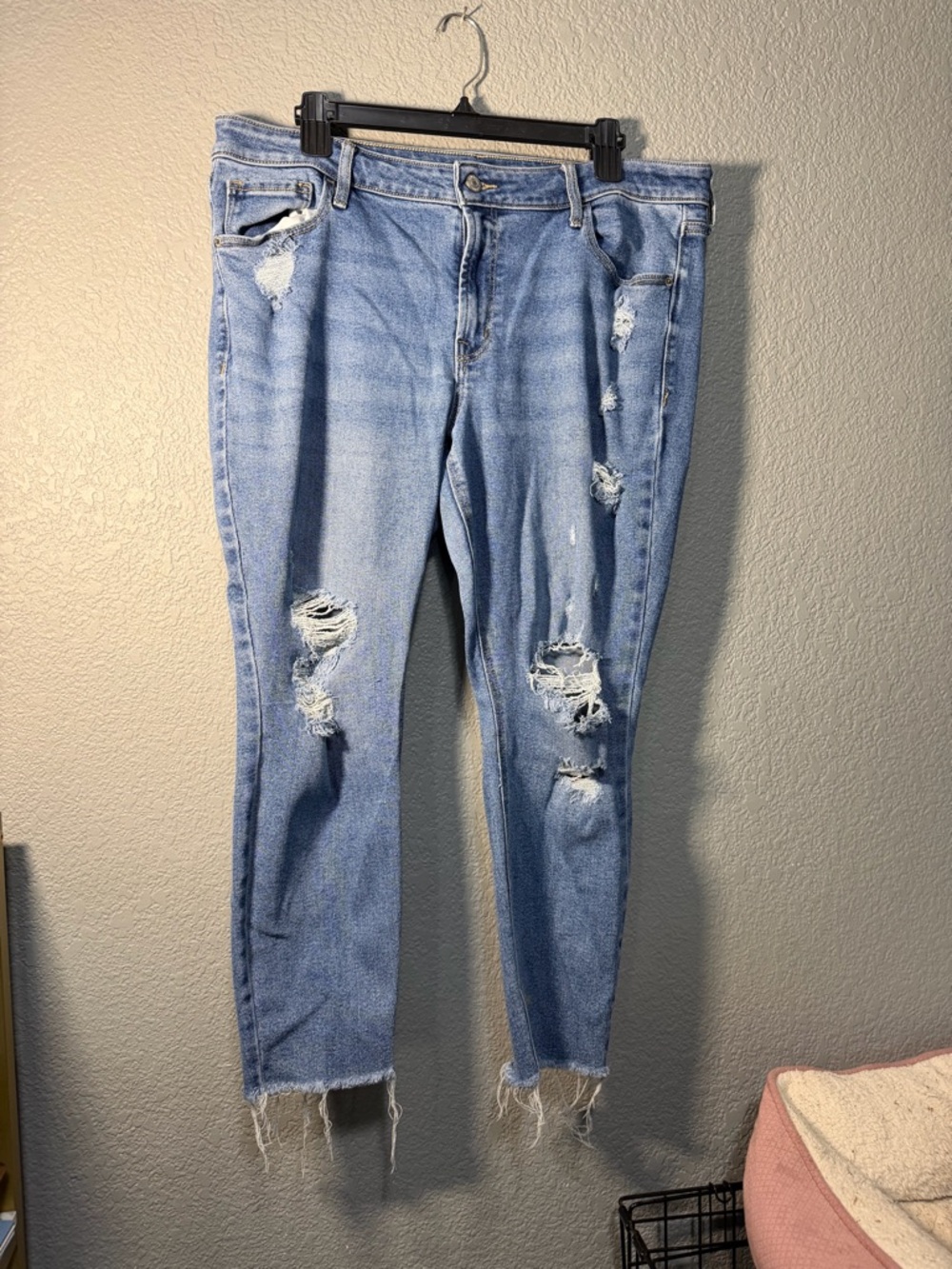 Old Navy Light Blue Women's Skinny Ripped Jeans